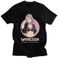 Unique Black Clover Vanessa Enoteca Tee Tops for Men Short Sleeved Japanese Anime Manga T-shirt Cott