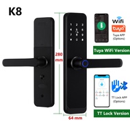 Tuya/TTlock Smart Door Lock APP Manage Digital Lock Fingerprint/IC card/Passcode/APP/key unlock Elec