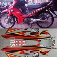 STRIPING SMASH 110R MERAH 2008 STIKER LIS SUZUKI 110 R POLET STIKER