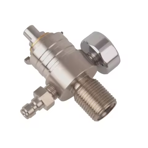 HPA 304 Stainless Steel Air Tank Supply Valve Gas Cylinder Refill Connector Sodastream Adapter Co2 P