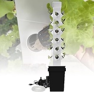 Hydroponics Growing System, 12/16/20/24 Pods Vertical Hydroponics Tower W/Timer, Universal Wheels, Hydrating Pump, Smart Garden Planter Germination Kit, For Herbs,Vegetables 24Holes