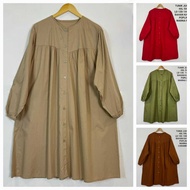 KATUN BK87YT Women's Jumbo Tunic Ld 130 - 140 Cm Plain Model Latest Collection Poplin Cotton Materia