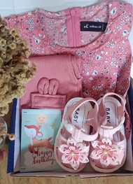 Hampers Kado Ulang Tahun Dress Import Anak Perempuan Usia 1- 6 Tahun - Hadiah kado box anak cewek