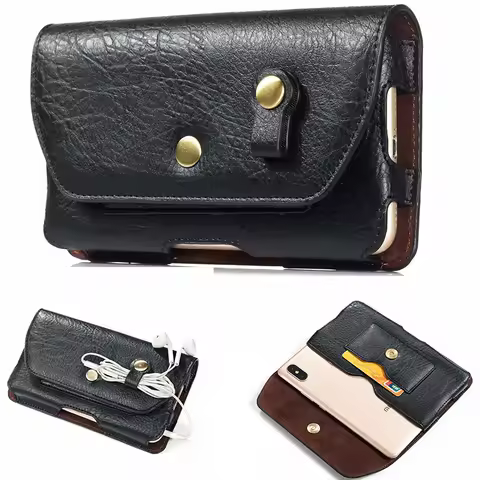 Leather Waist Bag Clip Belt Pouch Case For Blackview BV9500 Pro OUKITEL K9 WP2 WP7 WP6 WP5000 K12 DO