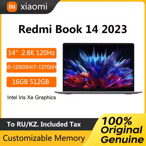 2023 Xiaomi Redmi Book 14 Laptop 14 Inch 2.8K 120Hz Ultra Retina Screen Netbook i5-12500H/i7-12700H 