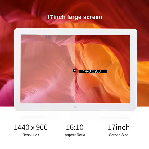 17Inch Photo Frame Digital Photo Frame 17Inch 1440*900HD Digital Photo Picture Frame Alarm Clock Pla