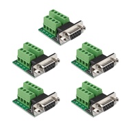 5PCS D-SUB DB9 RS232 Interface Breakout Board Connector 9-pin 2-Row Female RS-232 Serial Port Solder
