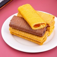 New Yoke's Flow Egg Crisp Salted Egg Yolk Chocolate Filled Egg Roll Pastry Casual Snacks Crispy Tast