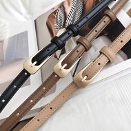 Women's Adjustable Metal Buckle Belt - Y2K Retro Skinny Waist Cinching Belt for Jeans & Dresses