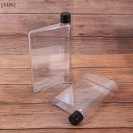 [SUN] Fashion Water Bottle Portable Clear Book Portable Paper Pad Water Bottle Flat

