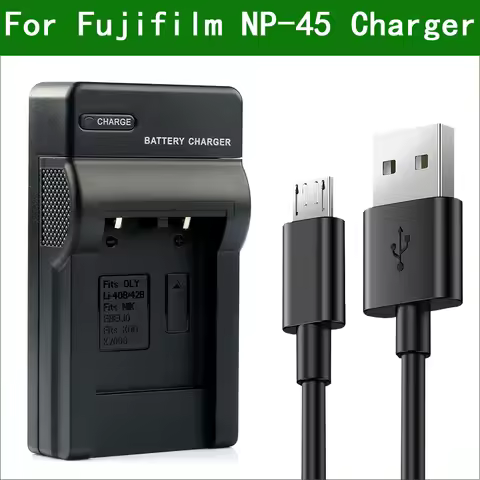 NP-45 NP-45A BC-45 BC-45B Digital Camera Battery Charger for Fujifilm FinePix J10 J120 J20 J35 J38 J