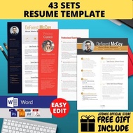 PROMO 43 Sets Quality English Professional Resume/CV/CL Templates | Format Words/Psd/AI/Pdf | TEMPLA