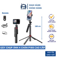 High-end 4-legged video camera stick P185, super sturdy HSON multi-function selfie stick, height up 