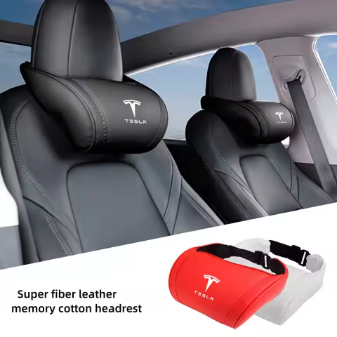 Tesla exclusive S-level Leather Headrest Seat Neck Protection Pillow For Tesla Model 3 S X Model Y C