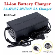 54.6V/67.2V/84V 5A Lithium Battery Charger 48V 60V 72V 5A Li-ion Charger 110-220V for 13S 16S 20S 20A ebike Scooter battery pack JSSL 3AZY EAIU