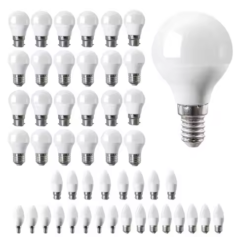 50PCS Factory Direct Shipping 3W 5W 6W 7W E14 B22 E27 LED Candle Bulb Lamps AC 220V 120V Energy SavE