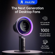 JisuLife Table Fan Pro 3 Rechargeable 100 Speeds Strong Wind Air Purifying Turbo Fan With Light and 