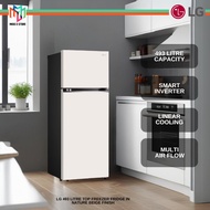 LG GN-B452PBFK 493L Top Freezer Fridge in Nature Beige Finish Multi Air Flow GNB452PBFK LinearCoolin