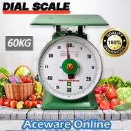 60KG RENKMHE Scale Penimbang Berat Timbang Berat Dial Scale Penimbang Berat Spring Scale Spring Peni