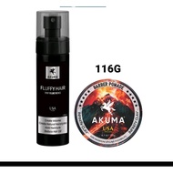 Combo Akuma Hair Wax + Akuma Fluffy Volumizing Spray - Oil control - Natural bouncy hair