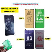 For iphone Matte Privacy Blueray/Ceramic Screen Protector 17 Air 6 6s 7 8 X XS XR 11 12 13 14 15 PRO
