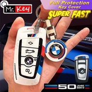 【Mr.Key】50th Anniversary Key Case For BMW 3 5 7 Series E90 E92 X1 X3 X5 F10 F20 F30 F40 Key Cover
