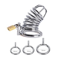 [ROSAJFWHVK-XALJEJKVUH]Metal Hollow  Cage CB   Cage  Lock   Device  Urethral Lock Wearable  Ring