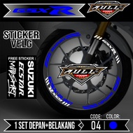 SUZUKI GSX R Rim Cutting Sticker - Motorcycle Rim Cutting Sticker List Accessories GSX R 150 Rim Tri