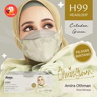 Himaya H99 Hijab Premium Face Respirator 20s - Celadon Green (HIMAYA)