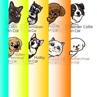 [English Pet] Pet Friends Standing/Original Car Stickers/Cats Dogs Car Stickers/Teddy Bichon Golden 