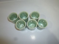 茶壺.紫砂壺.朱泥壺.手拉坯壺/結晶釉聞香杯6個一組