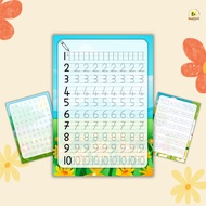 Practice writing numbers from 1-10 to practice math for children early, Smart educational materials 