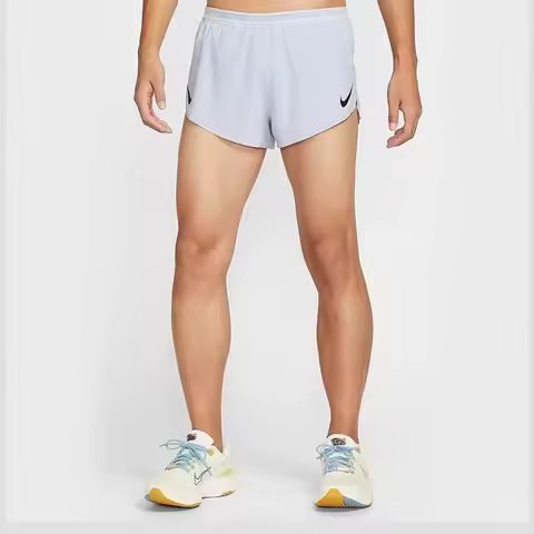 Nike Swoosh Aeroswift Logo Lace-Up Quick-Drying Lined Casual Sports Shorts Men's Football Gray Fn335