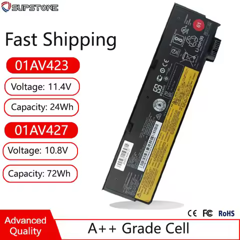 01AV427 61++ External Laptop Battery For Lenovo ThinkPad T470 T480 T570 T580 P51S P52S 01AV419 01AV4