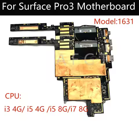 Original Logic Board Replacement For Microsoft Surface Pro 3 1631 Laptop CPU i3 4G i5 4G i5 8G i7 8G