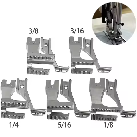 5SET WELTING WELT Piping Foot KP-19069-5,Compatible with JUKI DU-141 DU-1181 CONSEW 205RB+