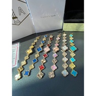 [Original Order] Ready Stock Vank Clover Crocodile Leather Watch Bracelet Style Wrist Watch Female W