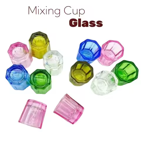 1pcs Dental Mixing Cup Dental Dappen Dishes Glass Crystal Cups Acrylic Nails Monomer Liquid Powder C