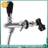 Beer Tap Adjustable Chrome Draft Beer Faucet with Ball Lock Disconnect Beer Dispenser