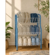 RPL03 ECONOMIC 3-Tier Dish Rack - Vintage 3-Tier Dish Rack - Multipurpose 3-Tier Dish Stand Rack - V