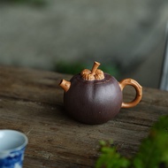 Yixing Purple Clay Tea Pot Handmade Gongfu Tea Set Segment Mud Imitation Biodiversity 120cc ชุดตักชา