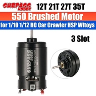 Surpass Hobby 550 3 Slot Brushed Motor 12T 21T 27T 35T Waterproof Brush Motor for 1/10 1/12 RC Car