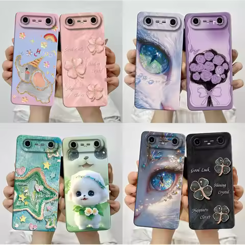 For Tecno Spark Slim Pova Slim 5G 4G KM7k KM9 Case Aesthetic Pretty Butterfly Flower Liquid Soft Sil