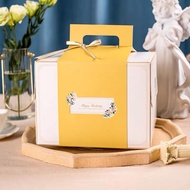 【Ready Stock】6/8 inch Korea Style Portable Cake Box Packaging 6/8寸韩式创意手提生日蛋糕盒