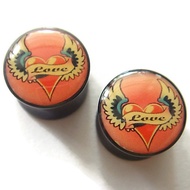 Earring Trumpet 12 14 16 mm Acrylic Plastic Lightweight Explosion Earrings Men's tunnel