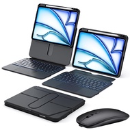 แบ็คไลท์แบบ Multi-Touch Trackpad แป้นพิมพ์แบบถอดออกได้360เคสหมุนได้พร้อมที่วางปากกาและเมาส์บลูทูธสำห