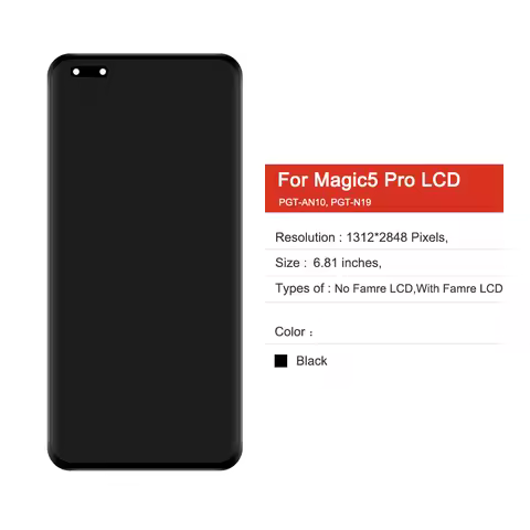 6.81''AMOLED For Honor Magic5 Pro PGT-AN10 LCD Display Touch Screen Digitizer Assembly For Honor Mag