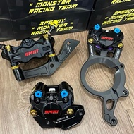 XMAX R25 Original SMRT Caliper 4pot Caliper Front 2Pot Caliper Caliper Rear Red Logo Siap Bracket 10