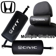 Car Headrest Pillow For Honda Civic CRV Freed Jazz Brio City Accord Fit HRV Beat Vario Carbon Fiber Backrest Cushion Neck Support Pillow Back Rest Support Pad Car Accessories