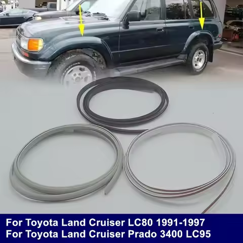 Hoping 1.5M Side Fender Flares Wheel Arches Rubber Sealing Strip For Toyota Land Cruiser LC80 4500 1